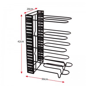 Storage Holders Multi-layer Adjustable Height Folding Metal Home Furniture Pot Pan Lid Rack Holders Organizer Kitchen Storage
