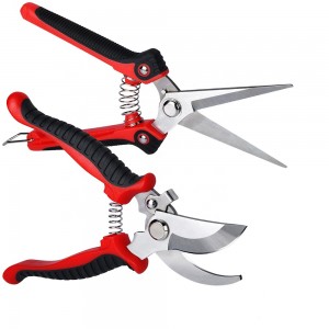 2 Pieces stainless steel rustproof blade flower branch pruning pruner mini gardening tool set