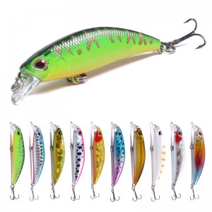 Wholesale 6cm 4.5g ABS Hard Plastic Sinking Mini Minnow Fishing Lures With 3D Eyes