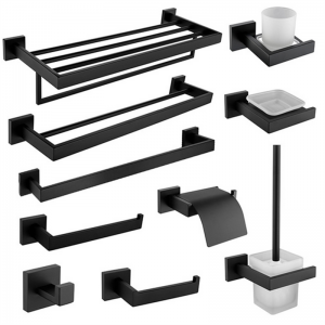 High Quality Luxury Hotel Toilet Sanitary Wares Washroom Wall Mount Bathroom Accessories Fittings Kit Set For Bathrooms