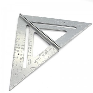 7 Inch Aluminum Alloy Measuring Ruler Gauges Speed Square Roofing Triangle Angle Protractor Trammel Measuring Tools