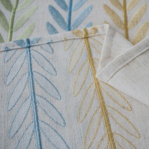 Linen Stitching Tablecloth Wrinkle Free Dust-Proof Rectangle Table Cover Embroidery Table Cloth for Kitchen