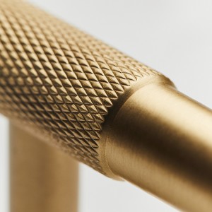 Knurling Brass Solid Furniture Hardware Cabinet Drawer Handle and Knob Wardrobe Pulls