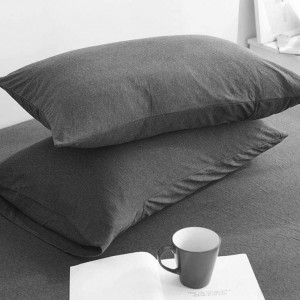 Jersey Pillowcases Envelope Closure Super Soft Wrinkle-Free and Easy Care 2pcs