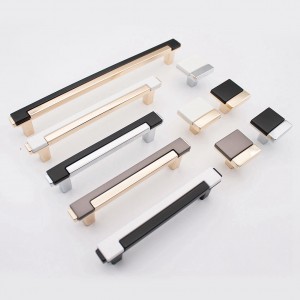 Gaveta preta da liga High Quality Door Zinc Alloy Black Drawer Kitchen Furniture Pull Handles For Cabinet Hardware