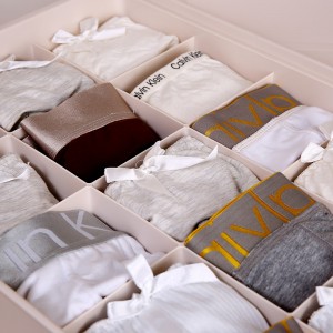 large capacity home closet organizer dust proof underwear drawer organizer dividers plastic cloth storage box with lid