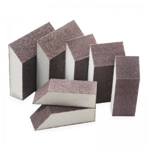 Oblique angle black High Density Foam Abrasive Tool Sponge Sanding