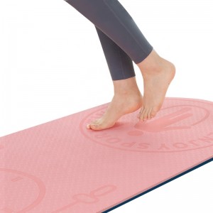 Wholesale Durable Body Aligning Extra Thick 8MM Yoga Mat Double Layer TPE Jump Rope Mat Skipping Workout Exercise Mat
