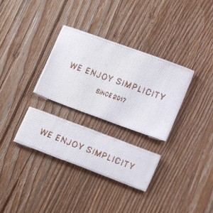 Custom Logo Printed Clothing Accessories Private Damask Woven Label for Apparel Clothing Garment Labels