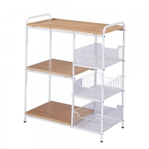 Kitchen Storage 2021 Hot Sales Kitchen Cabinet Shelf Cupboard Organizer Rack Wooden Storage Kitchen Rack storage