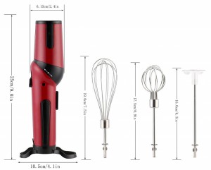 Unique 3 in 1 Cordless USB charge Hand Mixer Battery Operated Mixer Battery kitchen appliances 12w egg beater mixer 2 speed
