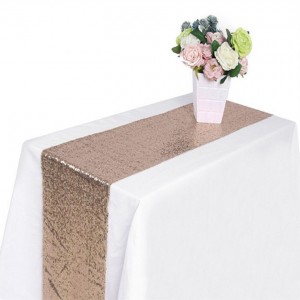 High Quality Factory Direct Custom Wedding Sequin Table Runners for Banquet Party Home Decoration
