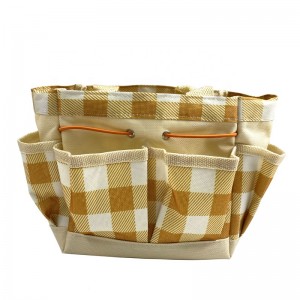 7 pieces garden Designed for Kids Tote Bag Spade Watering Can Rake Fork Trowel plant label peat pots Gardening Tool Set