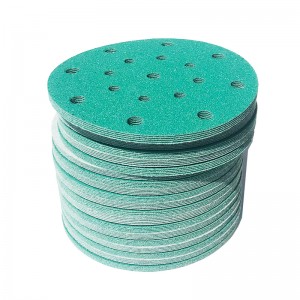 100pcs 150mm 6 Polyester Film Sandpaper Sanding Disc 17-Hole Professional Anti Clog Wet & Dry Hook and Loop Abrasive Tools
