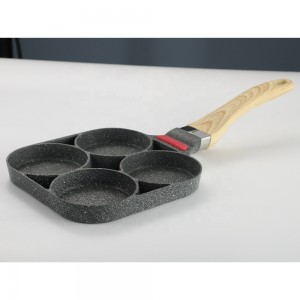 New 4-hole non-stick aluminum alloy omelette breakfast artifact pancake pan