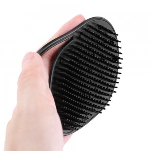 QY Shampoo Comb Pocket Men Beard Mustache Palm Scalp Massage Black Hair Care Travel Portable Hair Comb Brush Styling Tools
