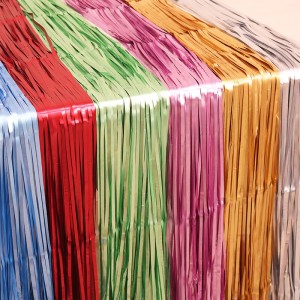 Top Quality Factory direct sales 12M Matte light metallic foil fringe curtains for event party supplies