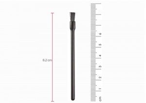 Private label 50pcspack black nylon hair Disposable Lip Brush Flat top Lip Wands Applicator Makeup Tools