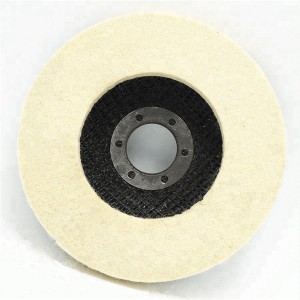 GLORY abrasive tools 5 inch round flat polishing wool felt flap disc wheel