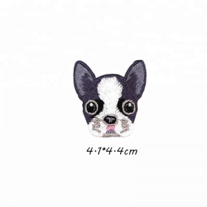 China manufacturer custom dog iron on embroidery patches for clothing accessories