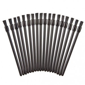 Private label 50pcspack black nylon hair Disposable Lip Brush Flat top Lip Wands Applicator Makeup Tools