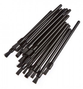 Private label 50pcspack black nylon hair Disposable Lip Brush Flat top Lip Wands Applicator Makeup Tools