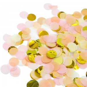 Nicro Gold Foil Tissue Paper Circle Metallic Table Confetti Wedding Party Supplies Custom Confetti Shape