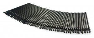 Private label 50pcspack black nylon hair Disposable Lip Brush Flat top Lip Wands Applicator Makeup Tools
