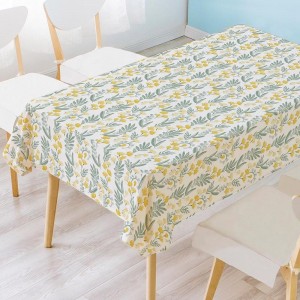 Coated Tablecloth Digital Print Cotton Design Elastic Christmas Table Cloth