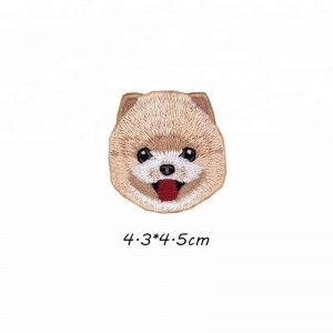 China manufacturer custom dog iron on embroidery patches for clothing accessories
