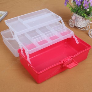 3 Layers Split Grid Home Clear Plastic Storage Box Container Jewelry Bead Organizer Medicine Case Cosmetics Box