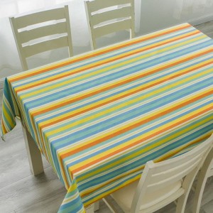 Coated Tablecloth Digital Print Cotton Design Elastic Christmas Table Cloth