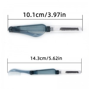 Brow Lash Groomer Private Label Double Head Makeup Tools Foldable 2 1 Eyebrow Comb And Brush