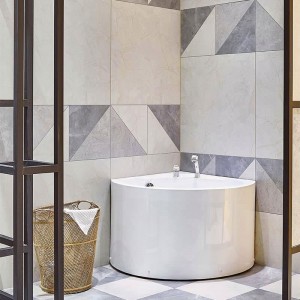 Japanese acrylic mini standing faucet movable white common bathtub for small size