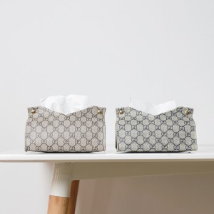 Leather Creative Paper Towel Box Household Living Room Table Tissue Box Car Napkin Box Interior Decoration Supplies