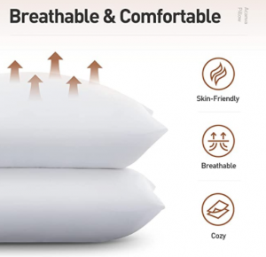 White polyester bed neck pillows