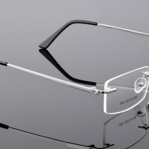 Fashion Metal Alloy Rimless Eyewear Glasses Frames Men Women Ultralight Prescription Myopia Optical Eyeglasses Frames 2021