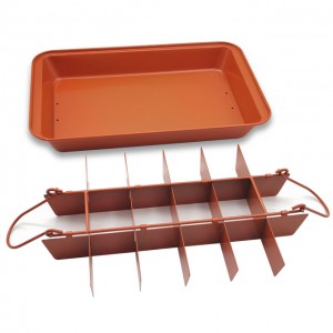 Non Stick Brownie Cake Baking Pan Bread Pan with Dividers Built-In 18 Slicer Carbon Steel Bakeware for Oven Baking Brownie Maker