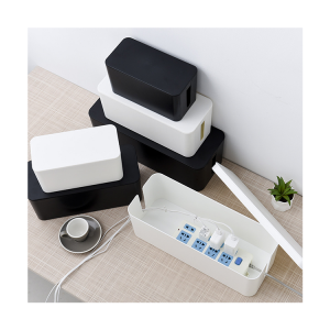 Household Necessities 3 Sizes Plastic Wire Storage Box Power Line Cable Management Box With Cover
