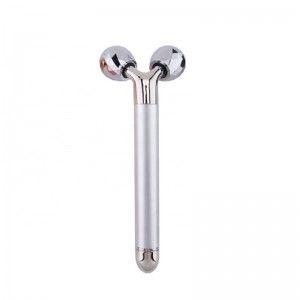 New Electric Roller 3D Face-lifting Massager V Shape Vibration 24k Golden Anti-aging Pulse Beauty Bar Body Lift Skin Care Tool