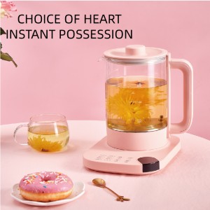 1.8L Multifunction smart kettle white pink tea pots High Borosilicate Temperature Adjustable Fast Boil Cordless Electric Kettle