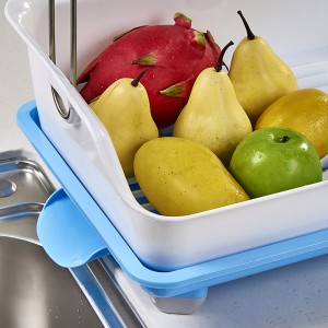 New design Multipurpose kitchen plastic Dish Rack Double Layer Drain Dishes Kitchen Storage