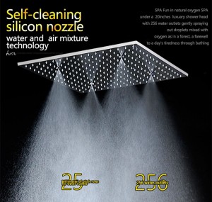 shower head 500mm rainfall,dual rain and misty shower head 20 inch rain shower head
