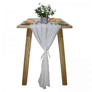 Ivory Chiffon Table Runner for Wedding Rustic Boho Wedding Party Bridal Shower Decorations Birthday Party