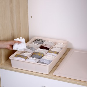large capacity home closet organizer dust proof underwear drawer organizer dividers plastic cloth storage box with lid