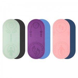 Wholesale Durable Body Aligning Extra Thick 8MM Yoga Mat Double Layer TPE Jump Rope Mat Skipping Workout Exercise Mat