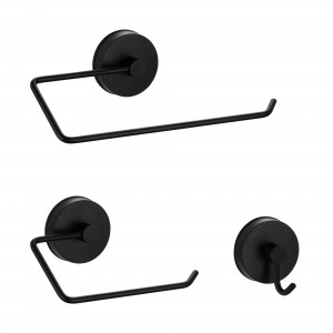 3-Piece Vacuum Suction Cup 304 SUS Stainless Steel Bathroom Accessory Hardware Set Drill Free Bathroom Accessories