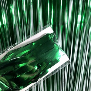 Top Quality Factory direct sales 12M Matte light metallic foil fringe curtains for event party supplies