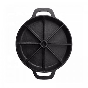 Pre-seasoned Cast Iron divisional bakewarewedge pan8 divided pie pan