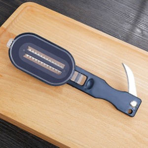 Fish Skin Brush Fast Remove Fish Scale Scraper Planer Tool Fish Scaler Fishing Knife Cleaning Tools
